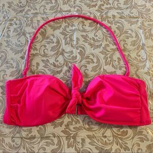 Victorias Secret Swimsuit Bikini Top Pink Padded Size Medium